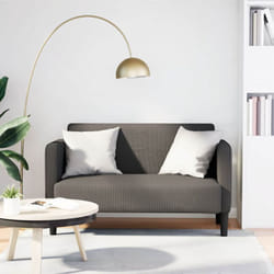Vidaxl - Divano Divanetto Grigio Chiaro 109cm Tessuto di Velluto a Coste 531326