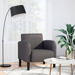 Vidaxl - Divano Sedia con Braccioli Grigio 54 cm in Similpelle 246247