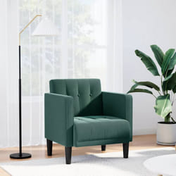 Vidaxl - Divano Sedia con Braccioli Verde Scuro 53 cm in Velluto