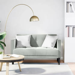 Vidaxl - Divano Divanetto Grigio Chiaro 111 cm in Velluto