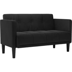 Vidaxl - Divano Divanetto Nero 111 cm in Velluto