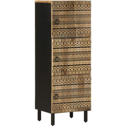 Credenza 40x33,5x110 cm in Legno Massello di Mango Grezzo Vidaxl 679256