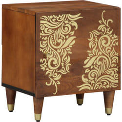 Vidaxl - Comodino 40x33x46 cm Legno Massello Mango