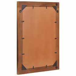 vidaXL Specchio con specchio marrone e argento 50 x 70 cm - Vista aggiuntiva 3