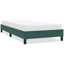 Giroletto senza Materasso Verde Scuro 90x210 cm in Velluto Vidaxl