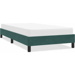 Giroletto senza Materasso Verde Scuro 100x210 cm in Velluto Vidaxl
