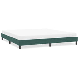 Giroletto senza Materasso Verde Scuro 200x210 cm in Velluto Vidaxl 500855