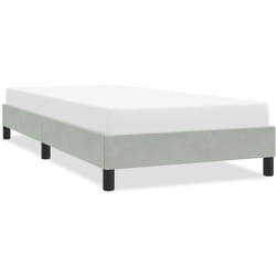Giroletto senza Materasso Grigio Chiaro 80x220 cm Velluto Vidaxl 250121