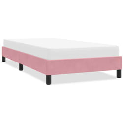 Giroletto senza Materasso Rosa 80x220 cm Velluto Vidaxl 416562