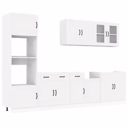 vidaXL Set Mobili da Cucina 7 pz Kalmar Bianco Legno Multistrato - Vista aggiuntiva 2