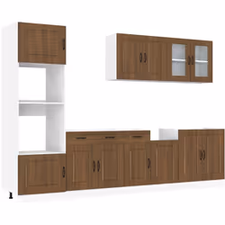Questo set di 7 mobili da cucina, con il suo design elegante, ottimizza lo spazio della vostra cucina, fornendo un ampio spaz ...