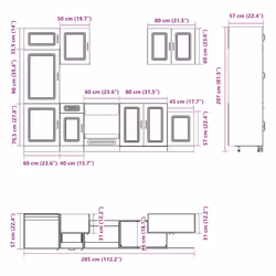 VidaXL 3314763 credenza e mobile per stanza da pranzo - Vista aggiuntiva 8