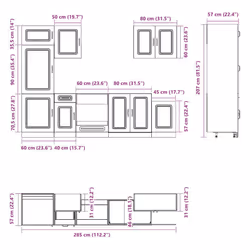 VidaXL 3314770 credenza e mobile per stanza da pranzo - Vista aggiuntiva 8