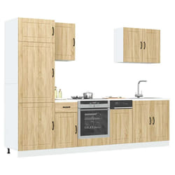 vidaXL Set Mobili da Cucina 7 pz Lucca Rovere Sonoma in Truciolato