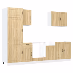 vidaXL Set Mobili da Cucina 7 pz Lucca Rovere Sonoma in Truciolato - Vista aggiuntiva 2
