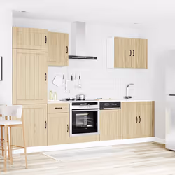 vidaXL Set Mobili da Cucina 7 pz Lucca Rovere Sonoma in Truciolato - Vista aggiuntiva 3