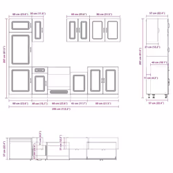VidaXL 3314800 credenza e mobile per stanza da pranzo - Vista aggiuntiva 8
