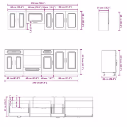 VidaXL 3314823 credenza e mobile per stanza da pranzo - Vista aggiuntiva 7