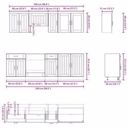 VidaXL 3314837 credenza e mobile per stanza da pranzo - Vista aggiuntiva 7
