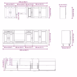 VidaXL 3314843 credenza e mobile per stanza da pranzo - Vista aggiuntiva 7