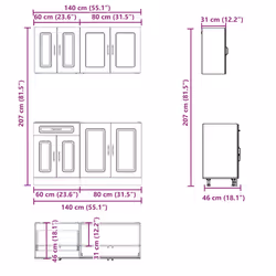 VidaXL 3314851 credenza e mobile per stanza da pranzo - Vista aggiuntiva 7