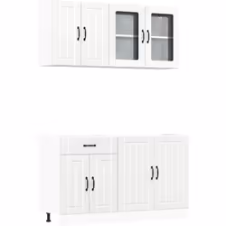 Questo set di 4 mobili da cucina, con il suo design elegante, ottimizza lo spazio della vostra cucina, fornendo ampio spazio  ...