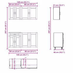 VidaXL 3314873 credenza e mobile per stanza da pranzo - Vista aggiuntiva 7