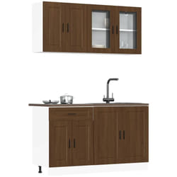 Vidaxl - Set Mobili da Cucina 4 pz Kalmar Rovere Marrone in Truciolato 433667