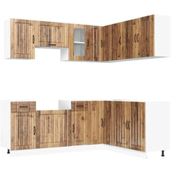 Set Mobili da Cucina 11 pz Kalmar Legno Vecchio in Truciolato vidaXL