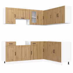 vidaXL Set Mobili da Cucina 11 pz Kalmar Rovere Artigianale Truciolato - Vista aggiuntiva 2