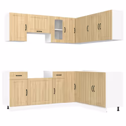 vidaXL Set Mobili da Cucina 11 pz Lucca Rovere Sonoma in Truciolato - Vista aggiuntiva 2