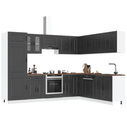 vidaXL Set Mobili da Cucina 14 pz Kalmar Neri Legno Multistrato