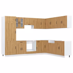 vidaXL Set Mobili da Cucina 14 pz Kalmar Rovere Artigianale Truciolato - Vista aggiuntiva 2