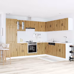 vidaXL Set Mobili da Cucina 14 pz Kalmar Rovere Artigianale Truciolato - Vista aggiuntiva 3