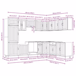 VidaXL 3314985 Unità di cucina prefabbricata - Vista aggiuntiva 8