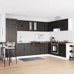 Vidaxl - Armadio da Cucina 'Lucca' con Doppio Lavandino in Legno Ingenerizzato Nero