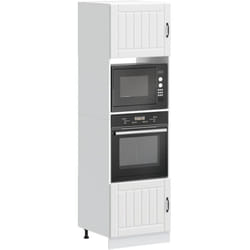 vidaXL Armadi Forno 2 pz Kalmar Bianchi in Legno Multistrato