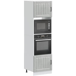 Armadi Forno 2 pz Kalmar Grigio Cemento in Legno Multistrato vidaXL340254