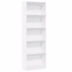 vidaXL Libreria Bianca 60x24x176 cm in Legno Massello - Vista aggiuntiva 2