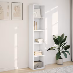 vidaXL Libreria Bianca 40x30x189 cm in Legno Multistrato - Vista aggiuntiva 3