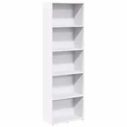 vidaXL Libreria Bianca 60x30x189 cm in Legno Multistrato - Vista aggiuntiva 2