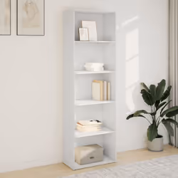 vidaXL Libreria Bianca 60x30x189 cm in Legno Multistrato - Vista aggiuntiva 3