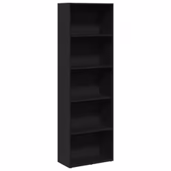 vidaXL Libreria Nera 60x30x189 cm in Legno Multistrato - Vista aggiuntiva 2
