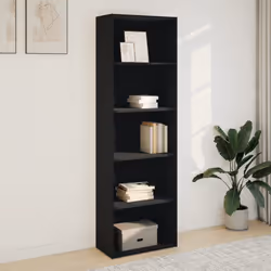 vidaXL Libreria Nera 60x30x189 cm in Legno Multistrato - Vista aggiuntiva 3