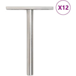 Staffe Mensole Galleggianti 12pz Ø10x100 mm Acciaio al Carbonio Vidaxl 5993
