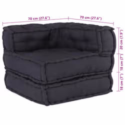 VidaXL 3315066 cuscino Antracite - Vista aggiuntiva 3