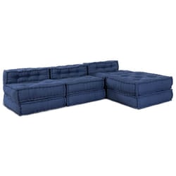vidaXL Divano modulare 4 pcs Indaco 70 x 70 x 56 cm Tessuto