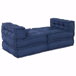 vidaXL Divano modulare 4 pcs Indaco 70 x 70 x 56 cm Tessuto - Vista aggiuntiva 2
