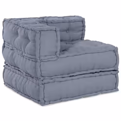 vidaXL Divano modulare 3 pcs Grigio 70 x 70 x 56 cm Tessuto - Vista aggiuntiva 2