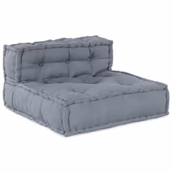vidaXL Divano modulare 3 pcs Grigio 70 x 70 x 56 cm Tessuto - Vista aggiuntiva 3